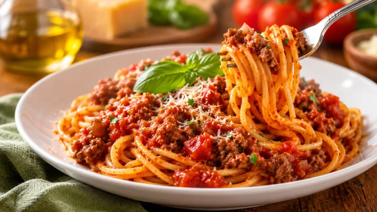 Calories in Meat Sauce Spaghetti: A Clear Breakdown by Ingredient