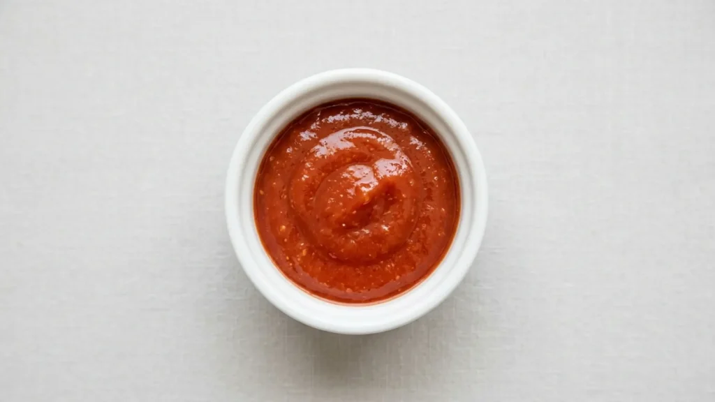 Cocktail sauce nutrition, beautifully styled overhead food photograph