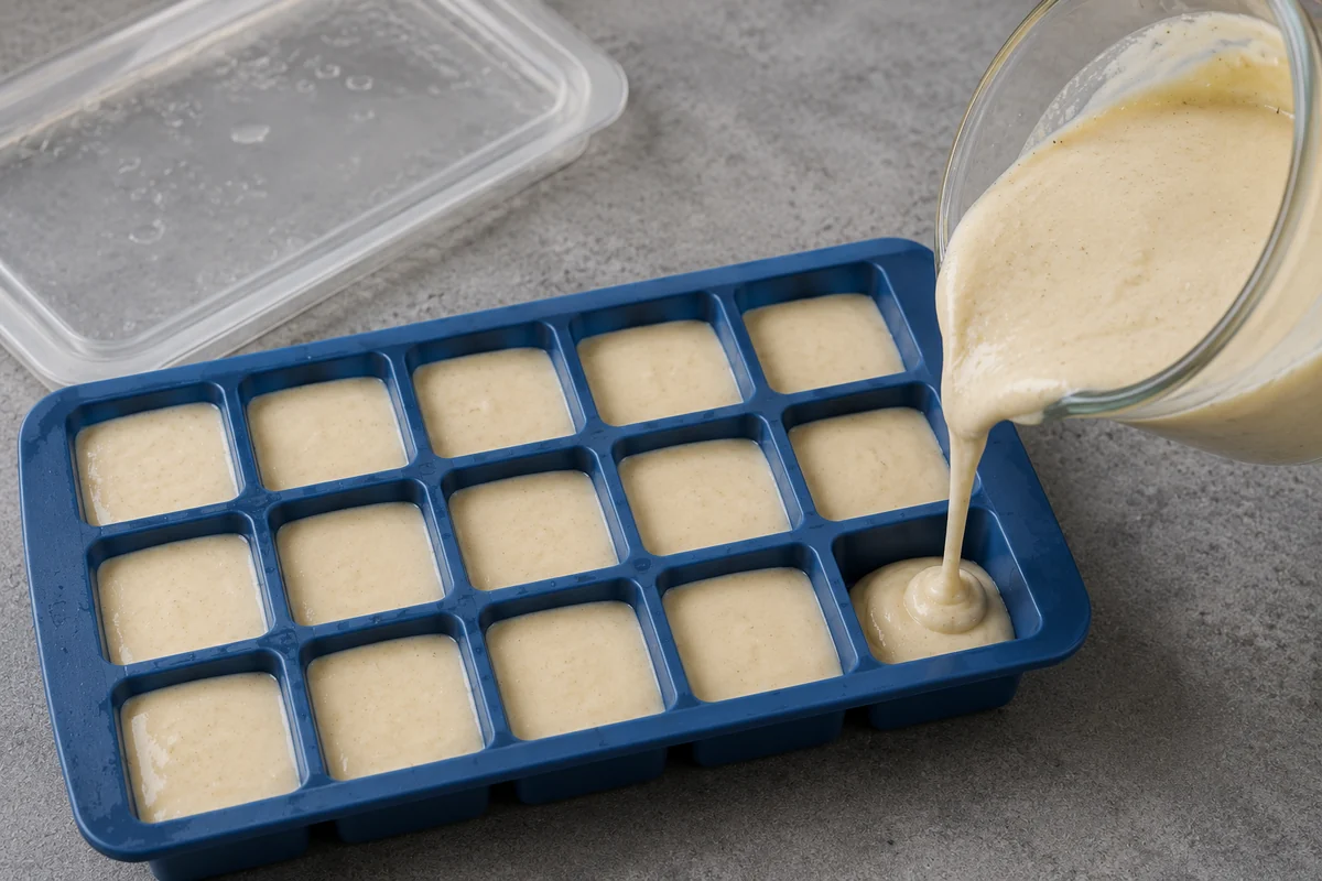 Freezing Sauce in Ice Cube Trays Freezing alfredo sauce — Freezing Sauce in Ice Cube Trays