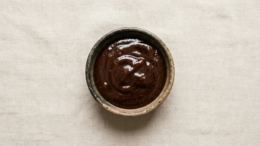 Hoisin sauce substitute, beautifully styled overhead food photograph