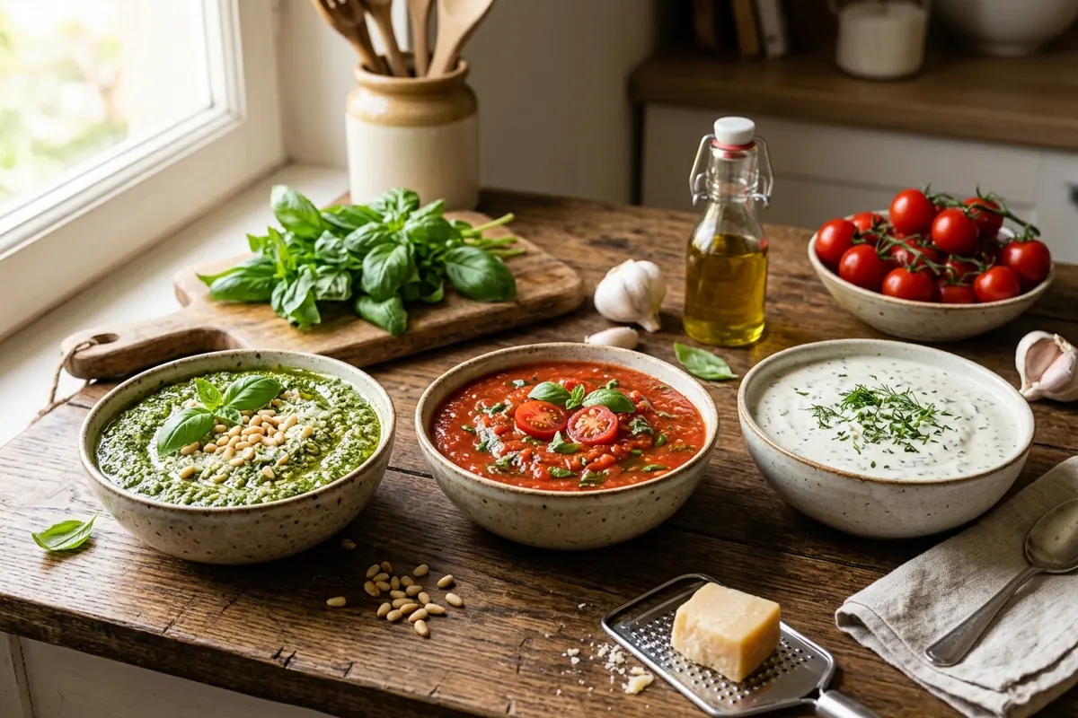Raw and Pesto Sauces: No Stove Required Homemade pasta sauces — Raw and Pesto Sauces: No Stove Required