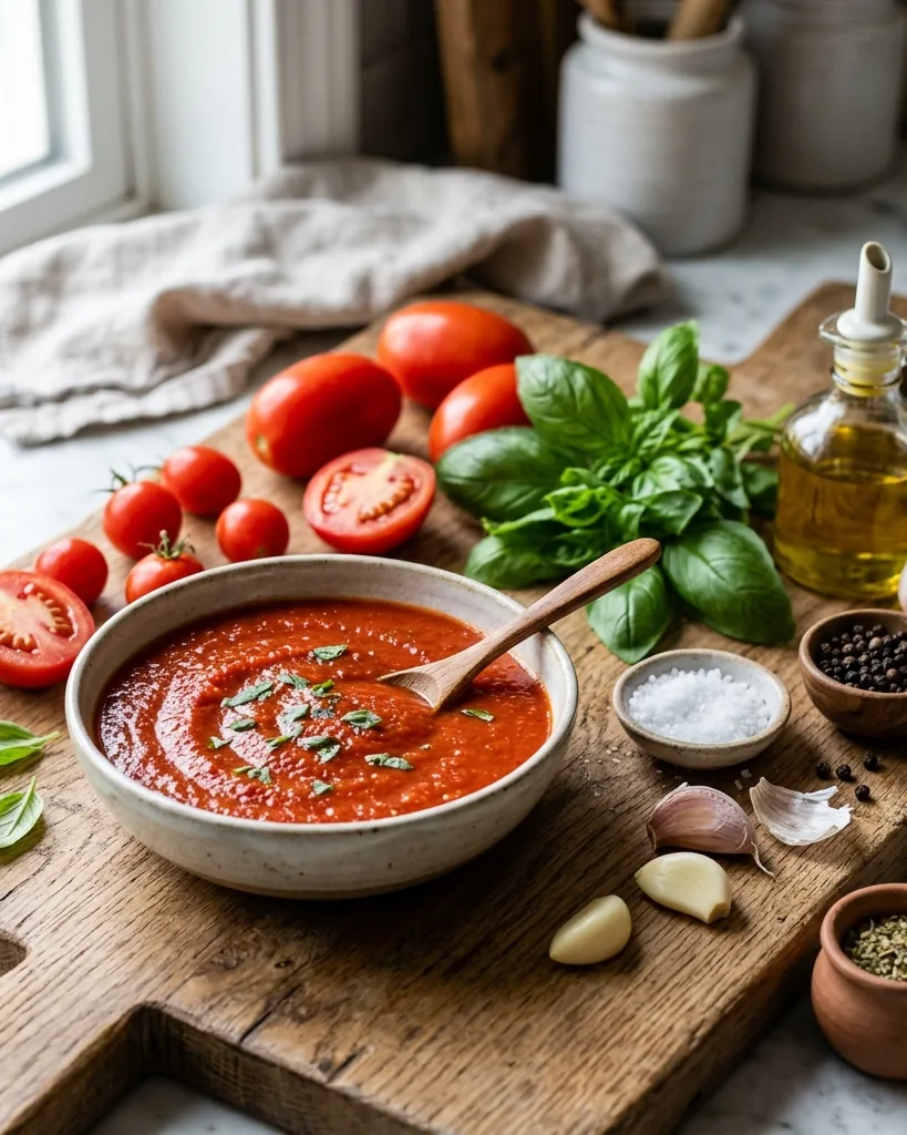 Detail view of how to Make Homemade Pizza Sauce