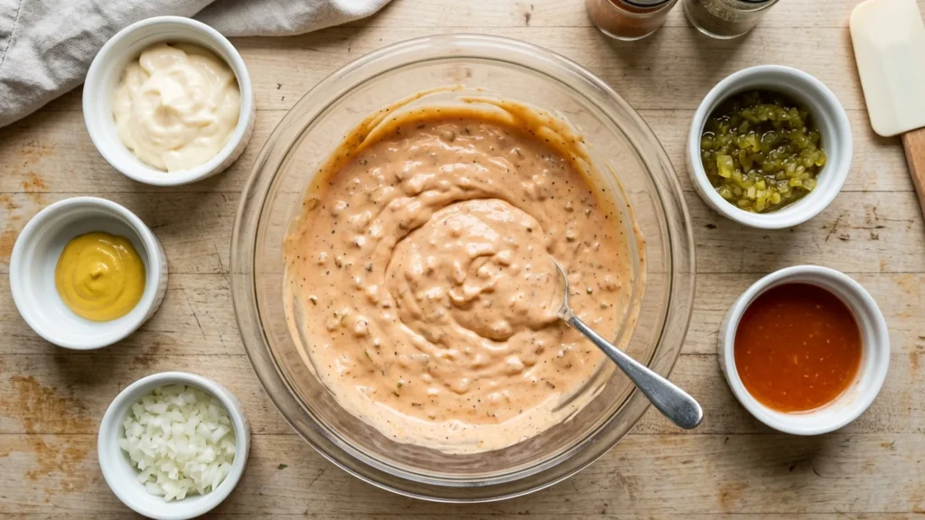 How to Make Big Mac Sauce - editorial hero food photograph
