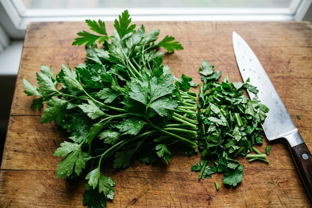 The Herbs: Parsley First In chimichurri sauce — The Herbs: Parsley First