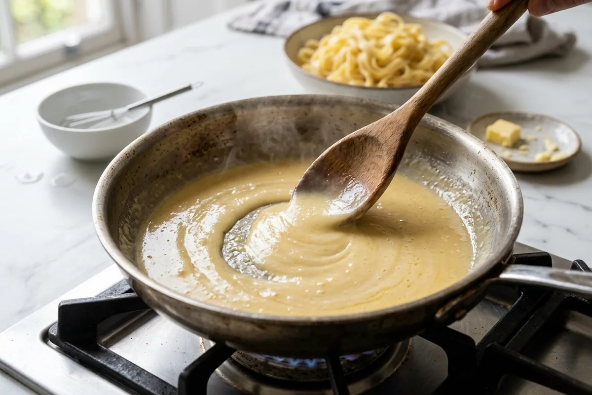 Making a butter sauce for pasta — When Your Butter Sauce Breaks: The Rescue Tree
