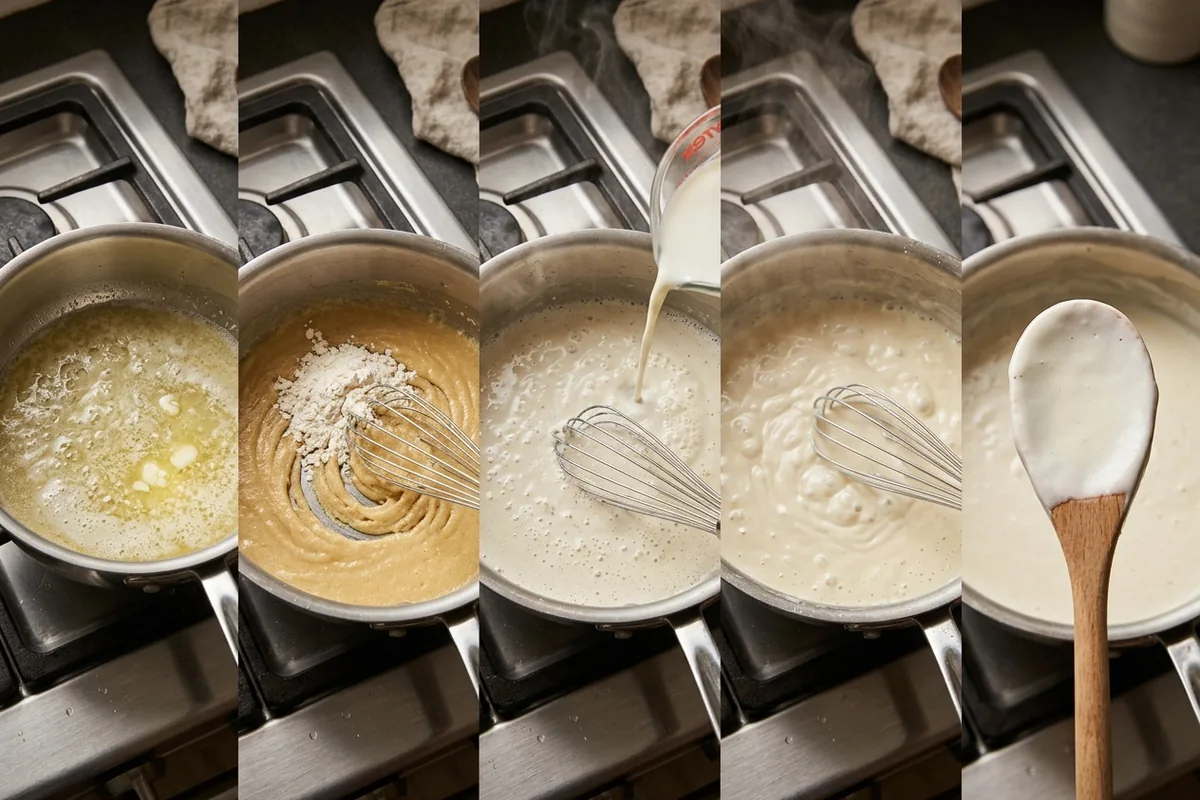 Step by Step: The Order That Prevents Lumps Making alfredo sauce with milk — Step by Step: The Order That Prevents Lumps