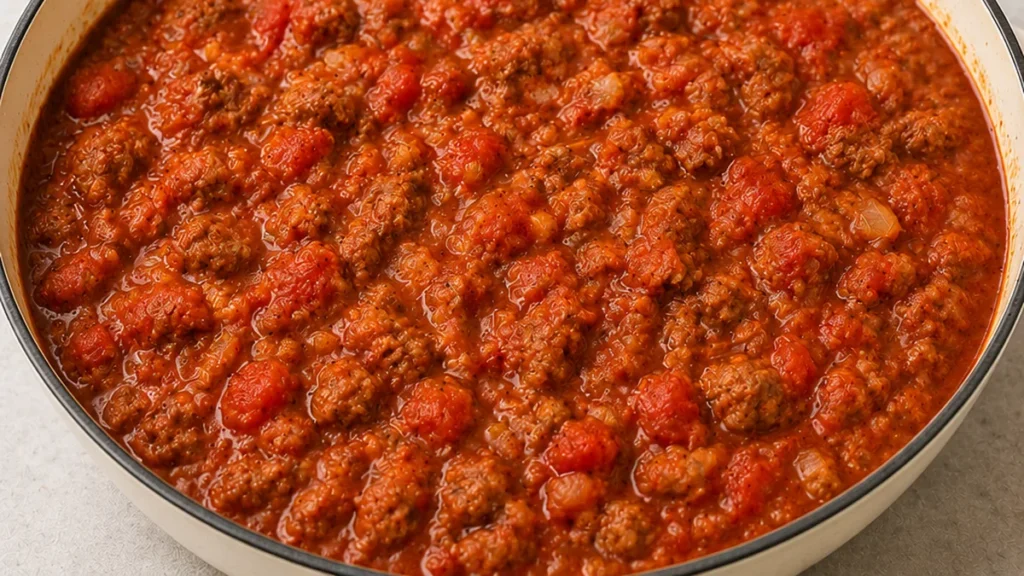 Secret to Irresistible Homemade Spaghetti Sauce - Spaghetti sauce: master this rich and hearty homemade recipe. Simmered to perfection with savory meats and fre