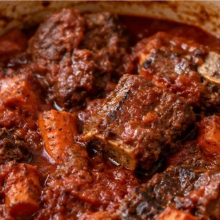 Slow-Cooked Sunday Sauce with Ribs