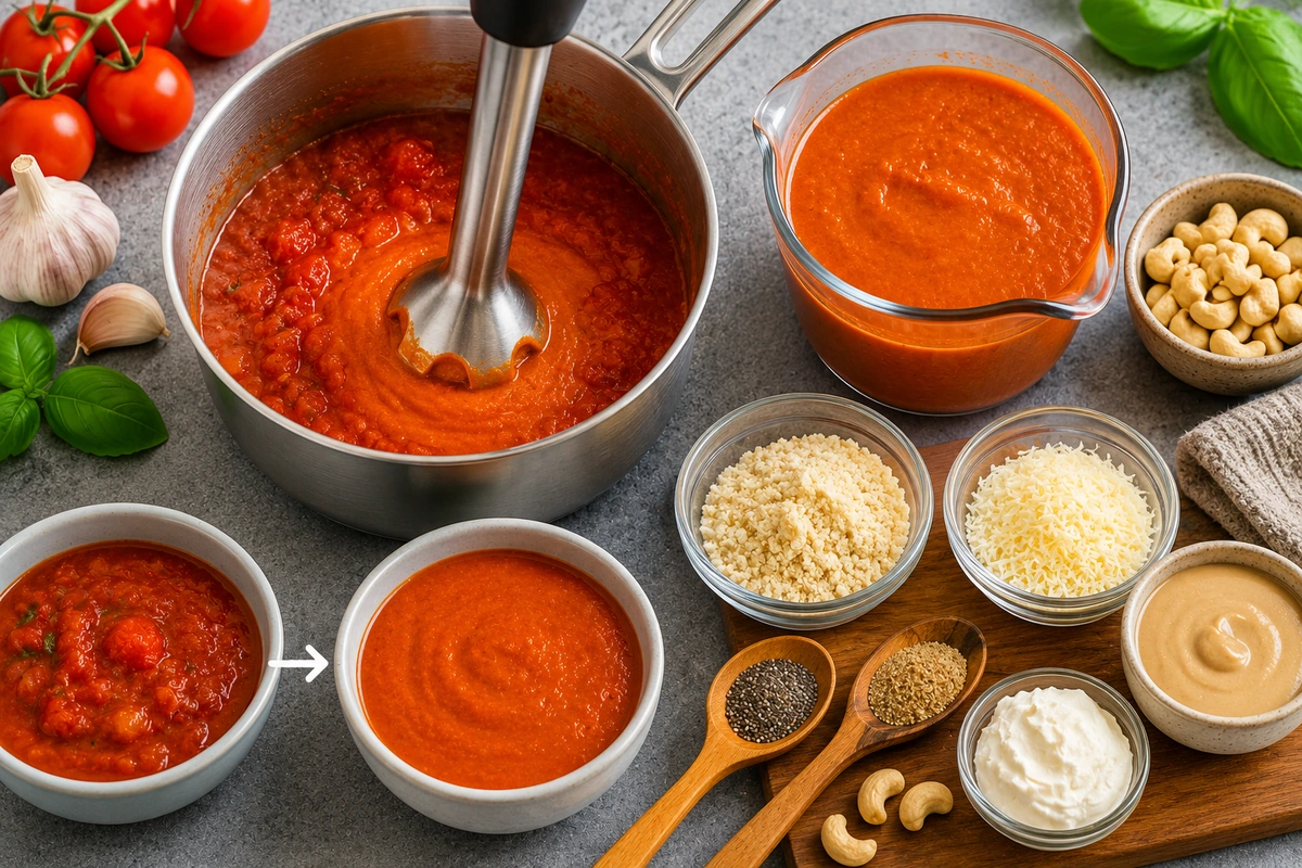 Thickening sauce — Method 8: Pureeing and Pantry Tricks