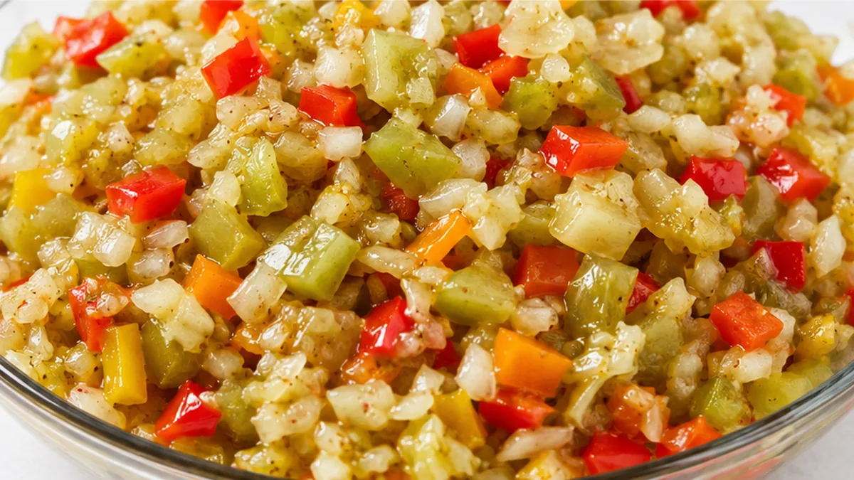 Sweet & Tangy Chow Chow Relish - Make delicious Chow Chow Relish with this easy recipe! A perfect sweet and tangy condiment for sandwiches and burgers. Learn ho