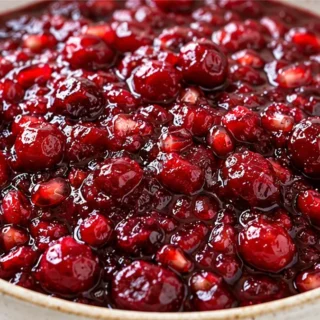 Cranberry-Pomegranate Holiday Sauce - cranberry pomegranate sauce